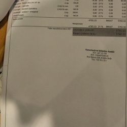 Faktura z veteriny Poppy