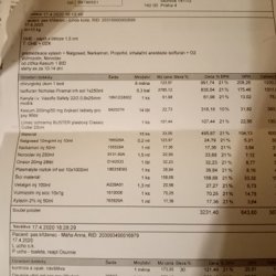 Faktura z veteriny Linda 