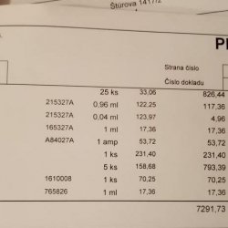 Faktura z veteriny Daneček 