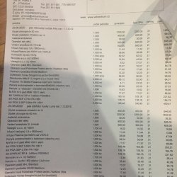 Faktura z veteriny (Luna na faktuře druhá v pořadí)