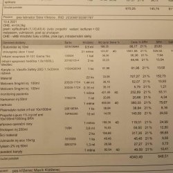 Faktura z veteriny - Sára 