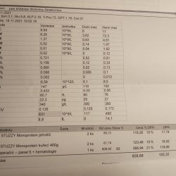 Faktura z veteriny Bobinka 