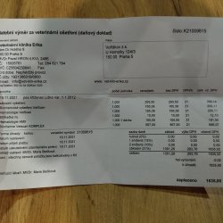 Faktura z veteriny Lištička